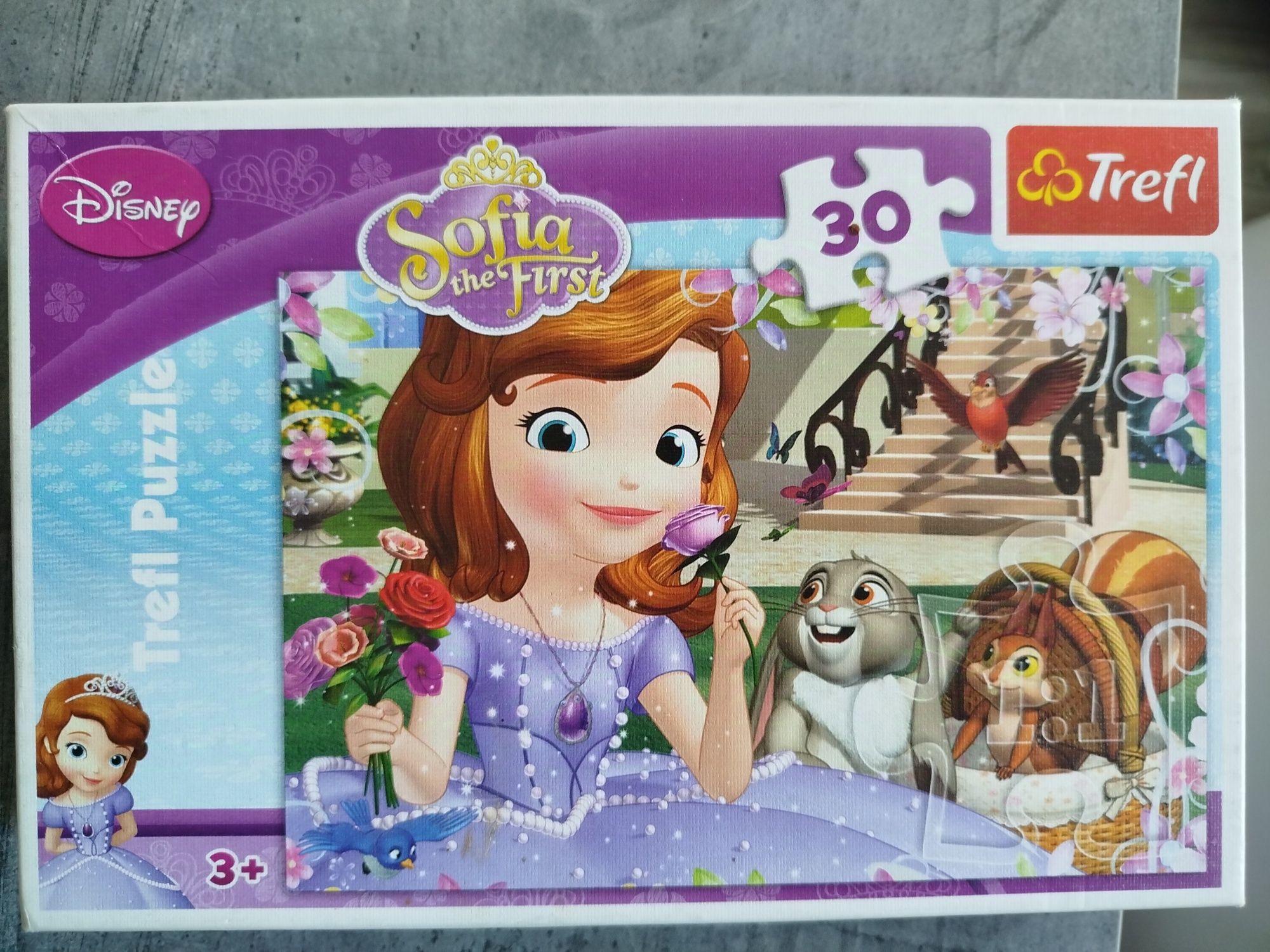 3 zestawy Puzzli: Trefl Kraina Lodu X2, Jej wysokość Zosia 30 el