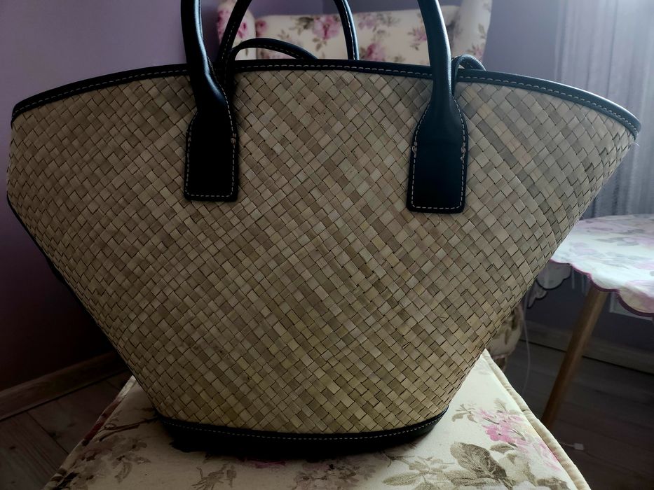 Duży usztywniany koszyk pleciony torebka shopper 
Cena sklepowa 159zl