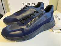 Iceberg skórzane meskie sneakersy buty Italy blu roz.46