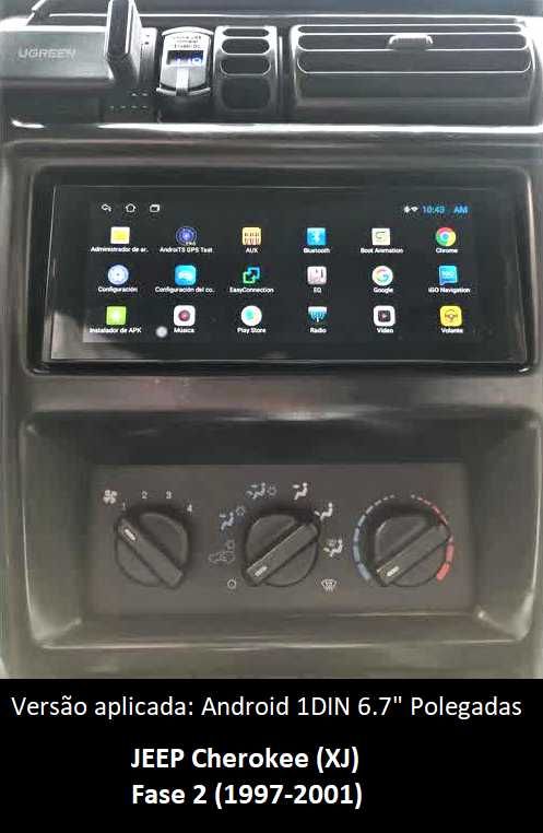 (NOVO) Rádio 2DIN • Jeep CHEROKEE • (XJ) (KJ) (KL) • Android GPS