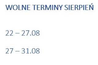 Domek letniskowy Firlej wolny termin 23-31.08