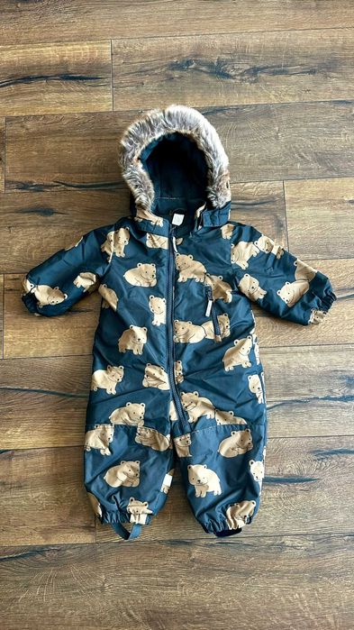 Zimowy, wodoodporny kombinezon, H&M, rozm. 80