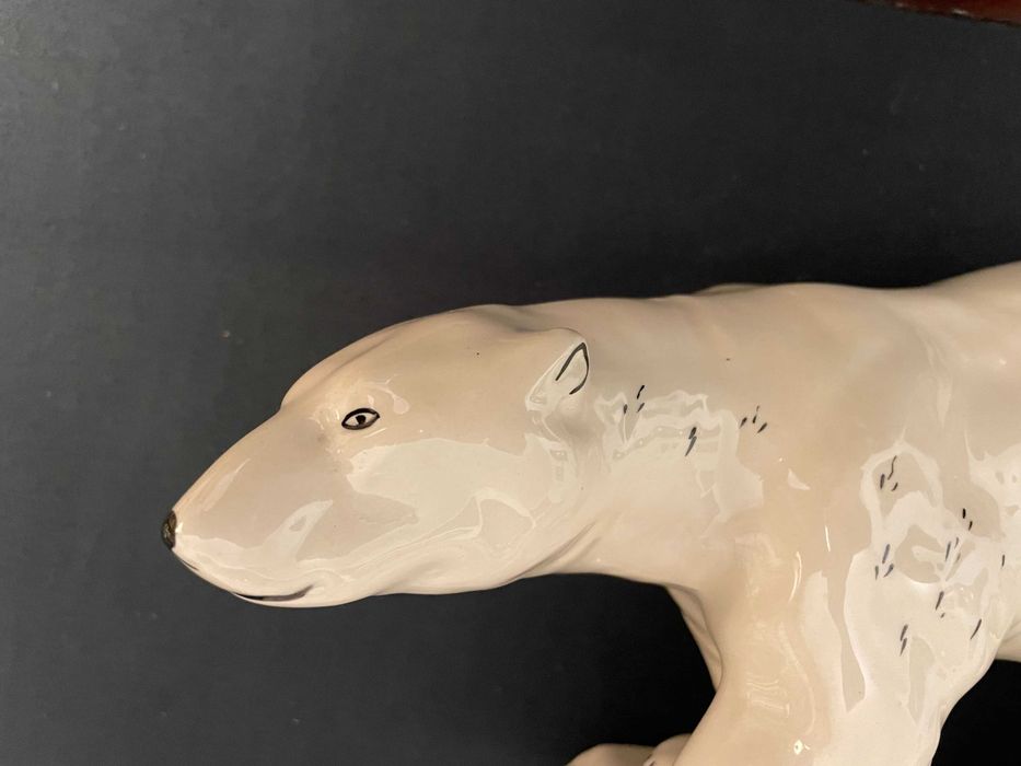 Chodzież miś niedźwiedź polarny figurka PRL lata 60 te