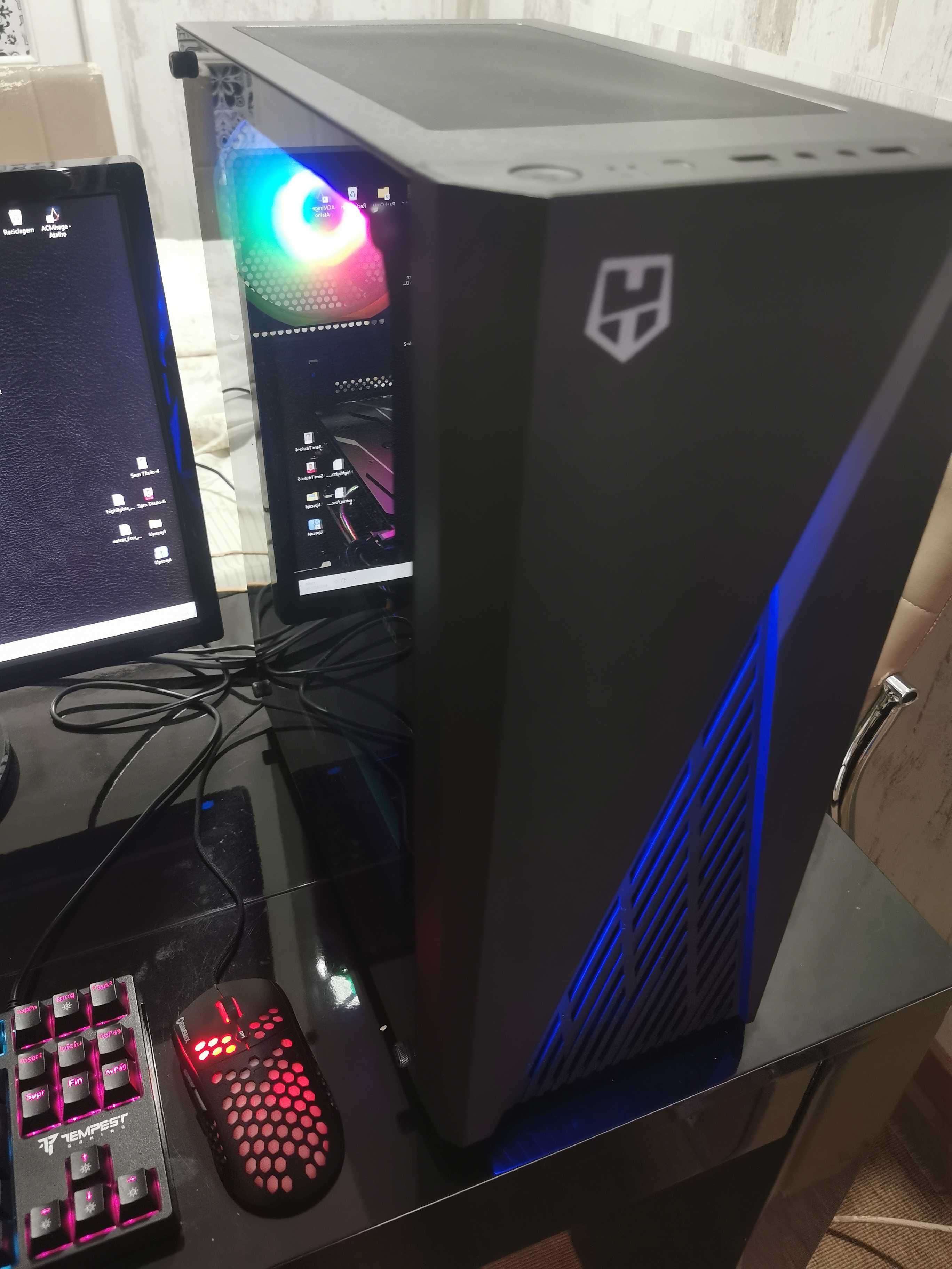 PC Gamer completo Ryzen 5 32GB ram RX6600 8GB Monitor 24" IPS