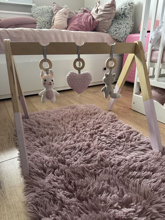 Stojak edukacyjny drewniany pałąk gimnastyczny Siłownia dla niemowląt