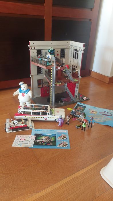 Playmobil Ghostbusters 9219 (quartel)+70170 (carro Ecto-1)+9221 (Marsh