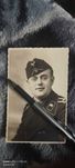 Fotografia pocztówkowa czołgista Panzerwaffe II wojna oryginalna.