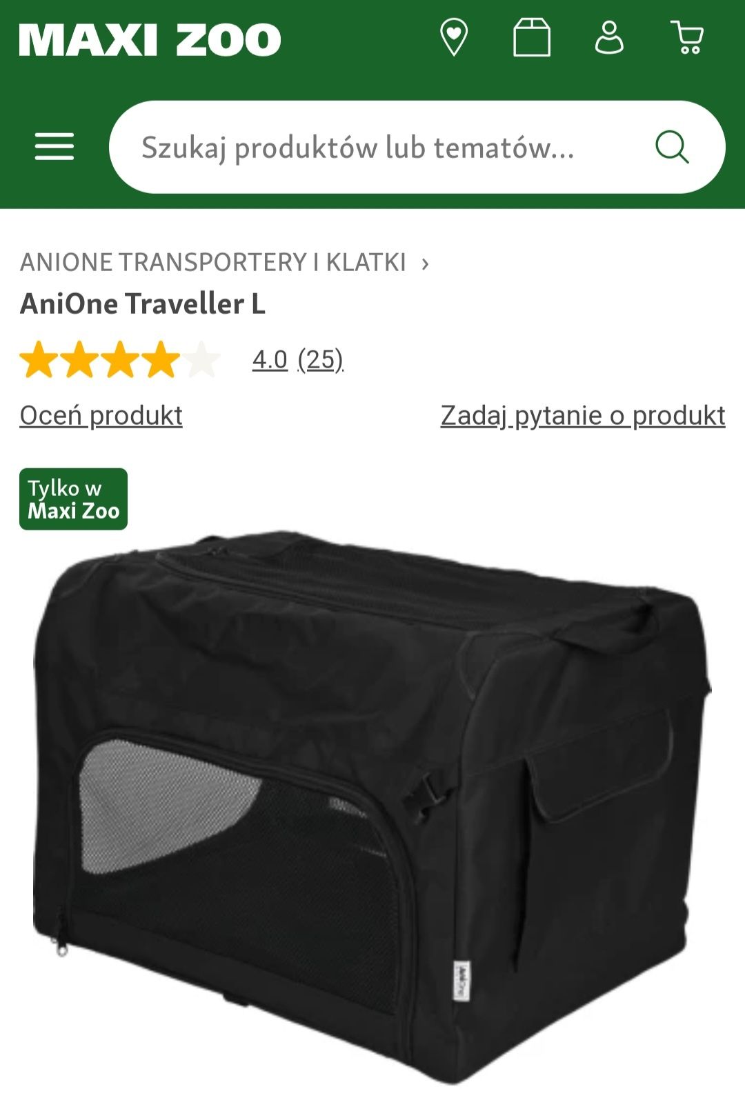 Transporter AniOne Traveller rozm L 91x61x58