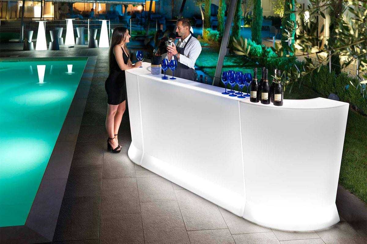 Mobiliario led varias cores