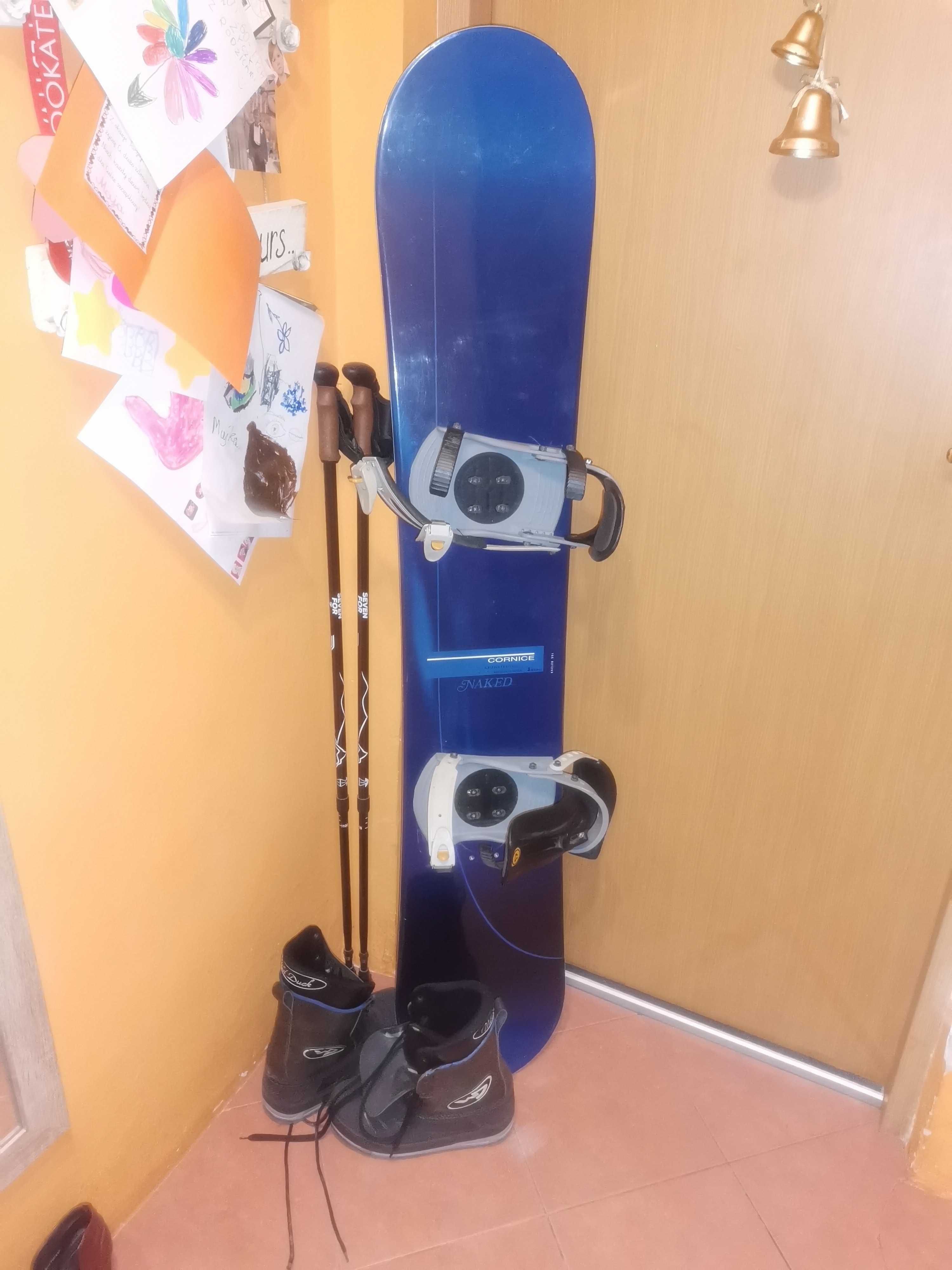 Snowboard deska cornice 155 + wiąza + buty 41 wild duck