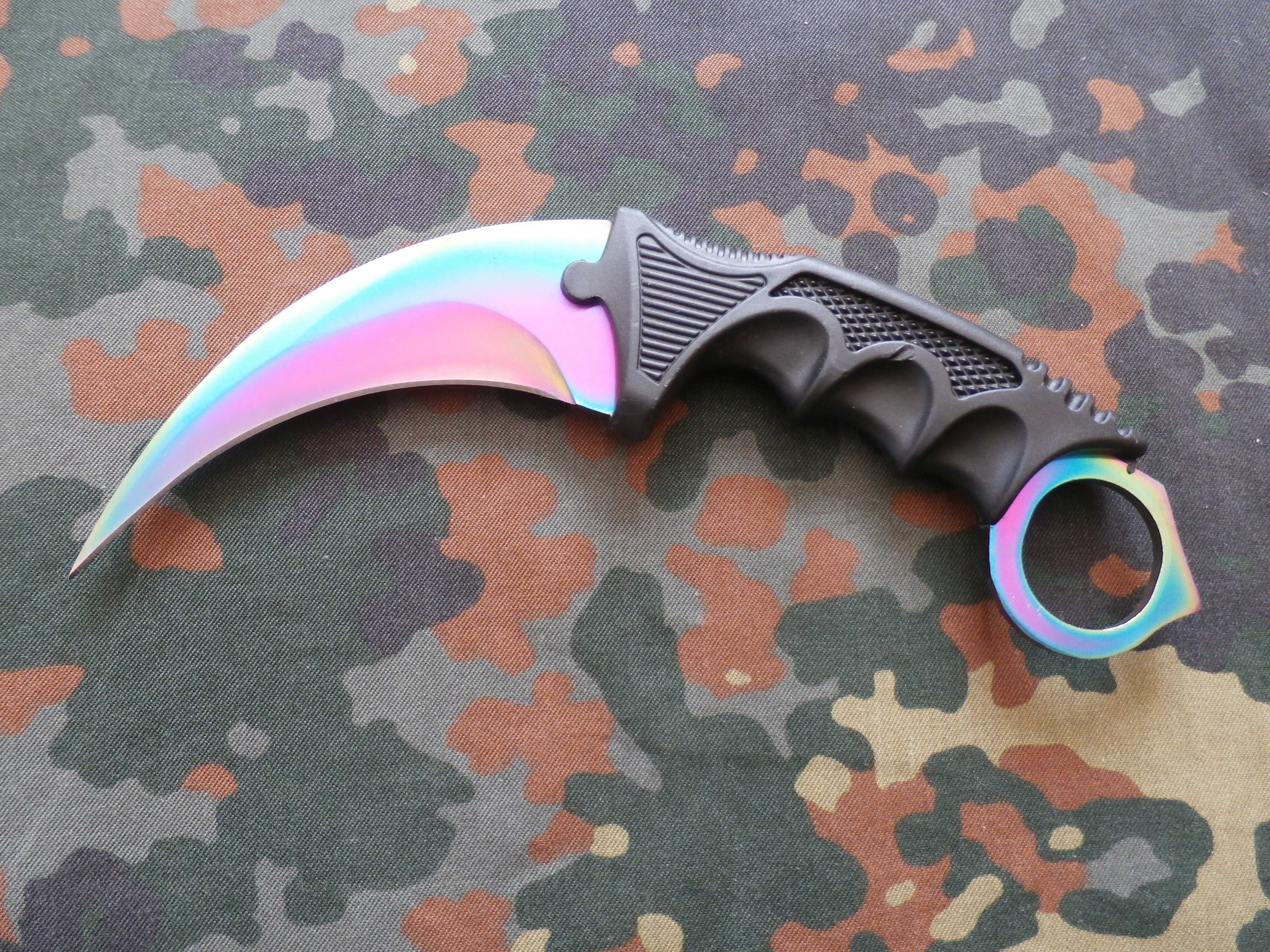Туристический нож Керамбит Коготь CS GO Gradient  18см в чехле,паркорд