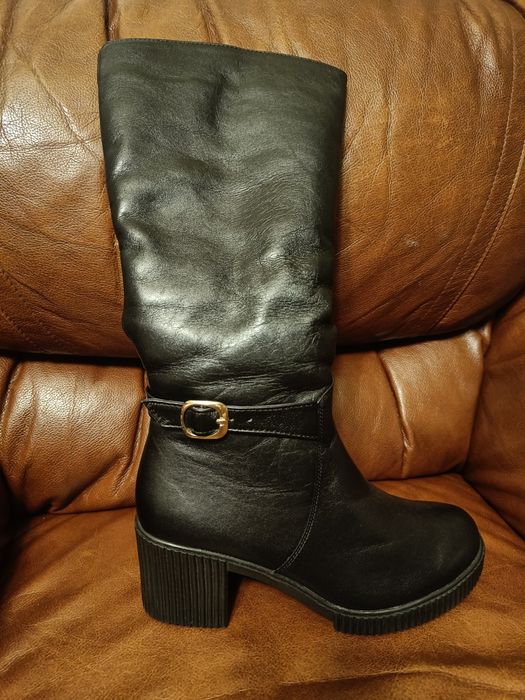 Шкіряні зимові сапоги