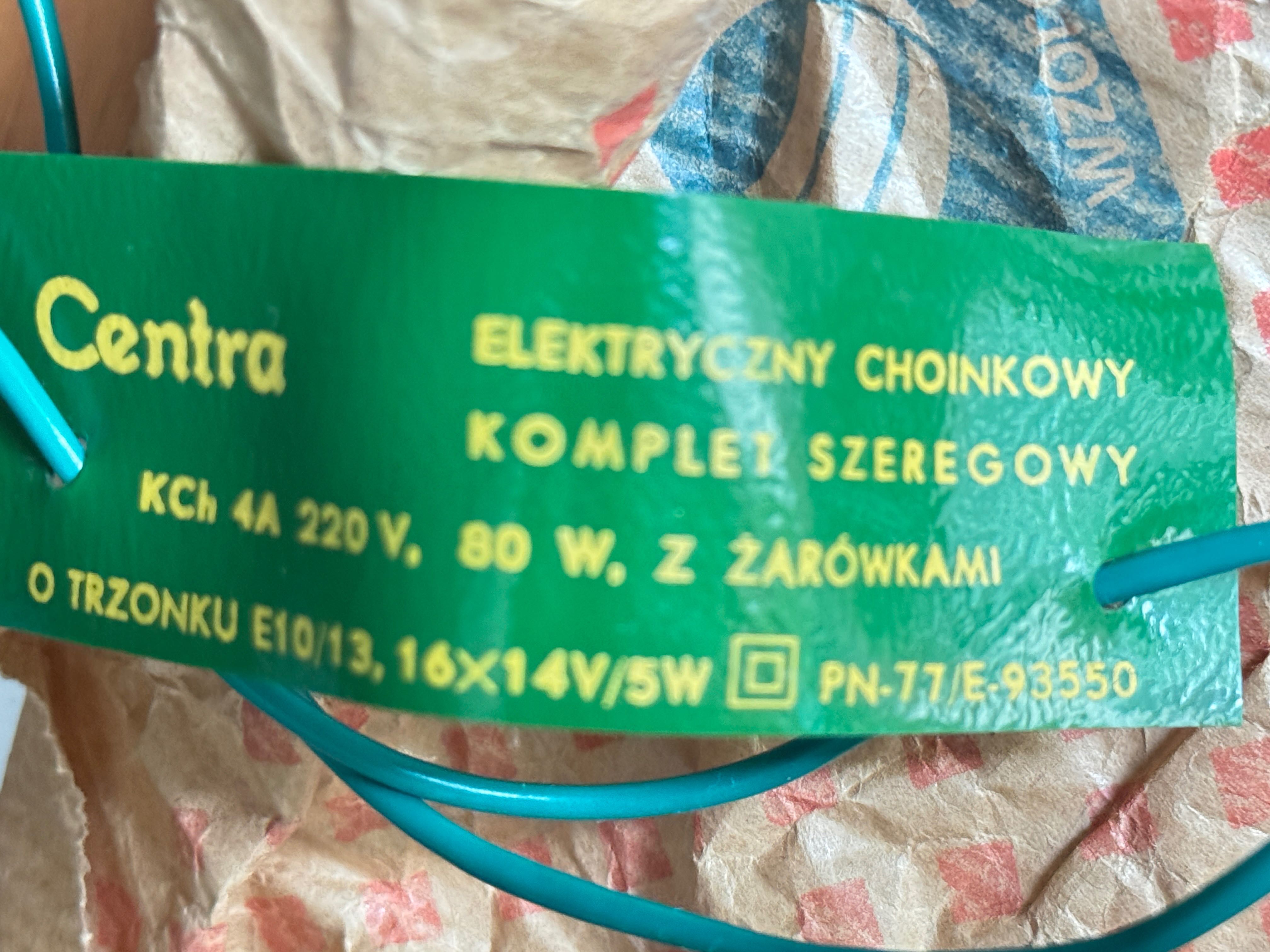 Lampki choinkowe bożonarodzeniowe Centra PRL + Życie Warszawy z 1989