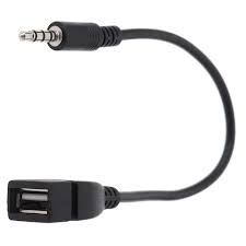 Перехідник USB2.0(M)- Jack 3.5(F) Stereo, 0,3м, Black, OEM