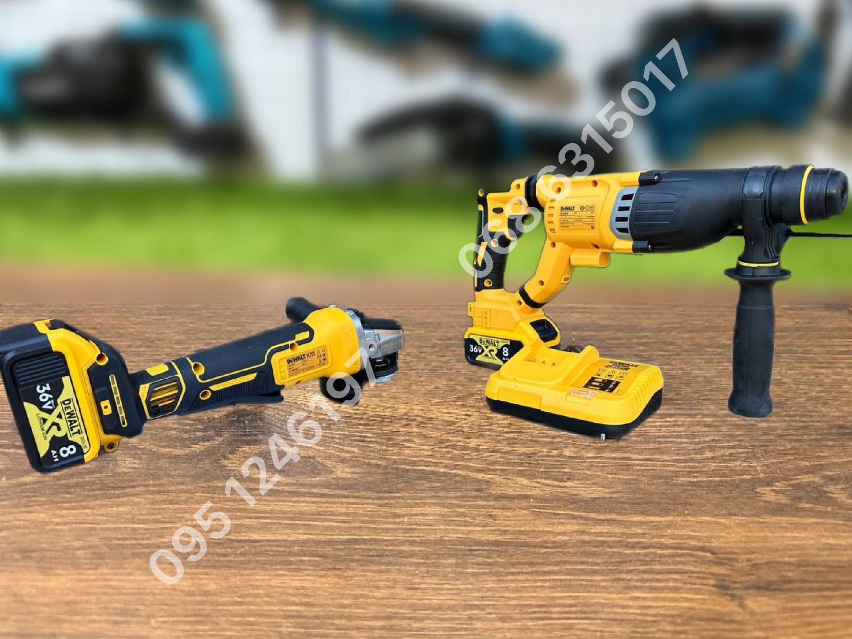 Набор 4/1 DeWALT Болгарка + Гайковерт + Перфоратор + Шуруповерт 36V8Ah