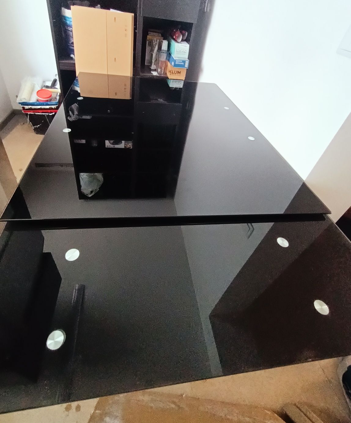 Mesa de cozinha em vidro