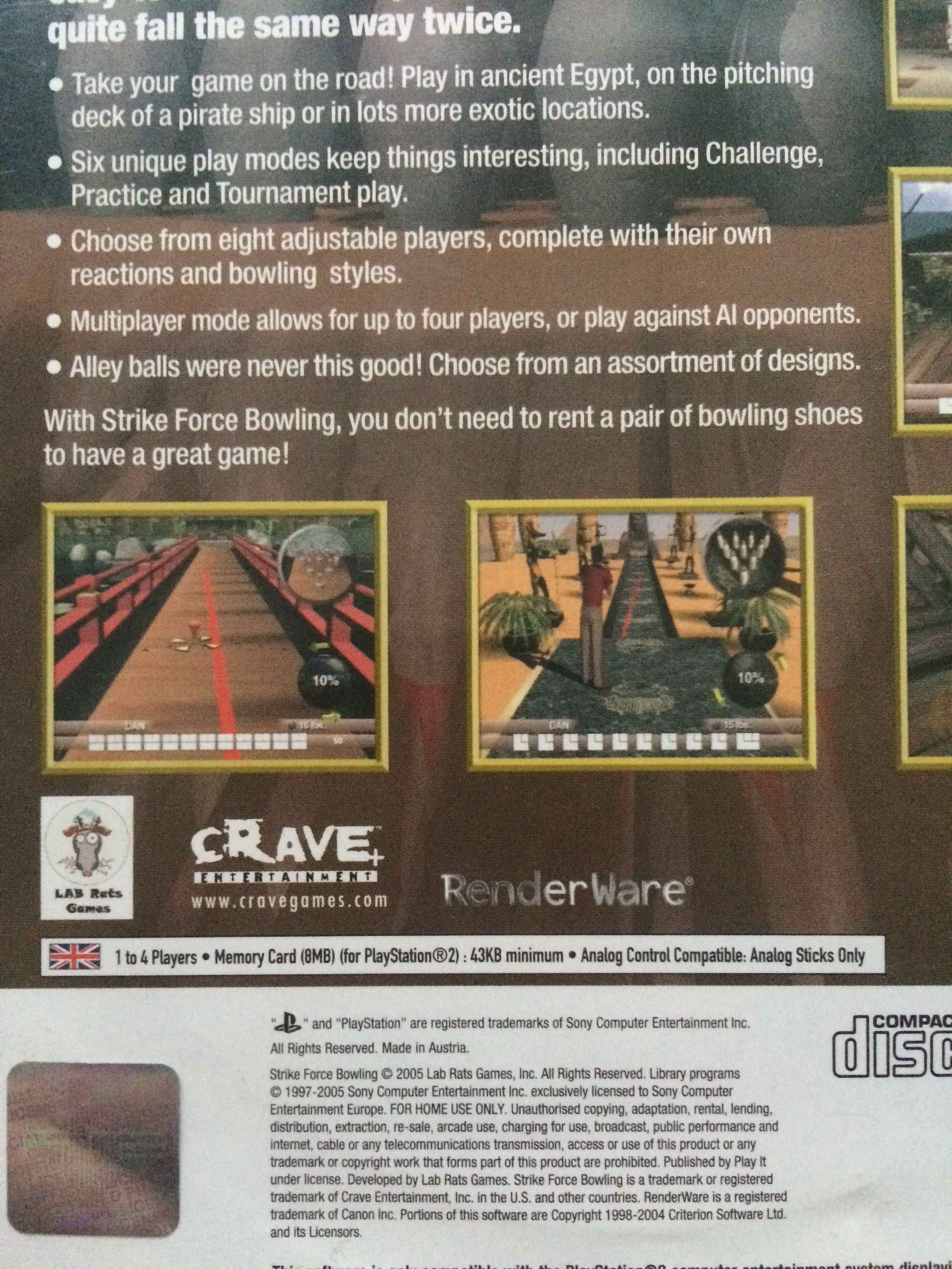 Gra Play Station 2, kręgle PS2, Strike Force Bowling