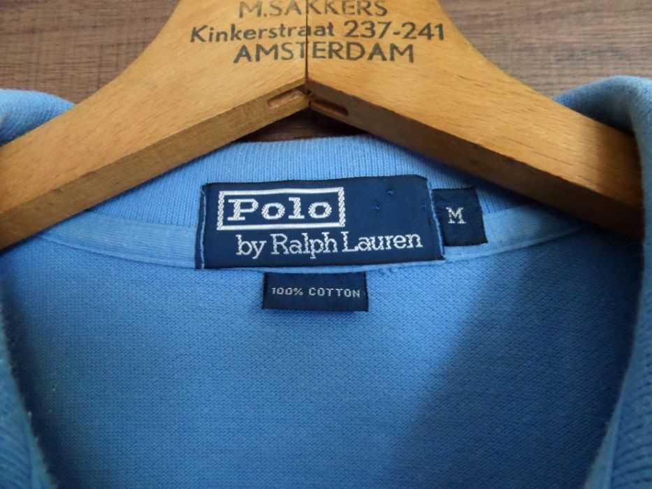 KOSZULKA POLO RALPH LAUREN M/L błękitna rózowy konik logo Mega T-shirt