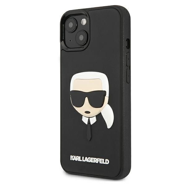 Etui Karl Lagerfeld 3D Rubber Karl`s Head - iPhone 13 Mini - Czarny