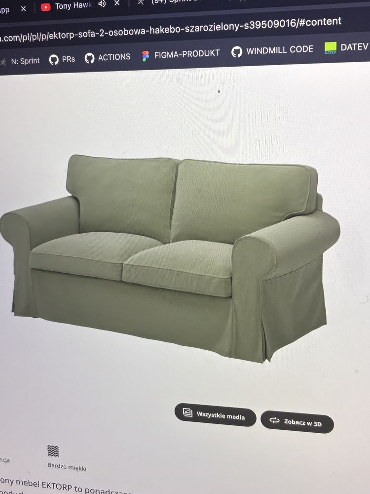 Sprzedam sofę IKEA EKTORP 2-osobową