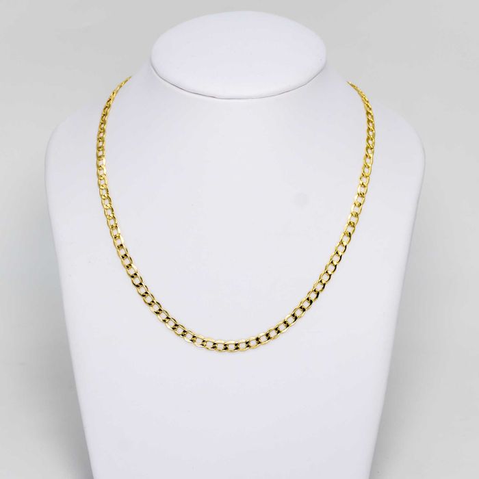 Złoty łańcuszek 585 6,31gram 55cm Pancerka dmuchana 4,3mm NOWY