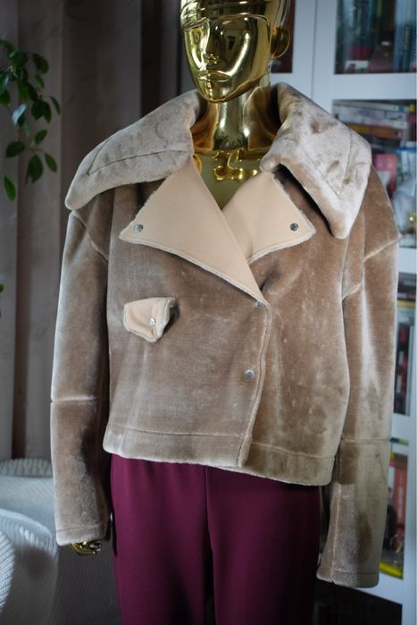 Nanushka oryginalne sztuczne futro damskie nowe z metką rozmiar M