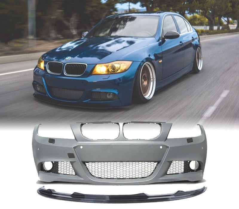 PARA-CHOQUES BMW E90 E91 LCI 08-12 LOOK M PDC SRA + SPOILER FRONTAL
