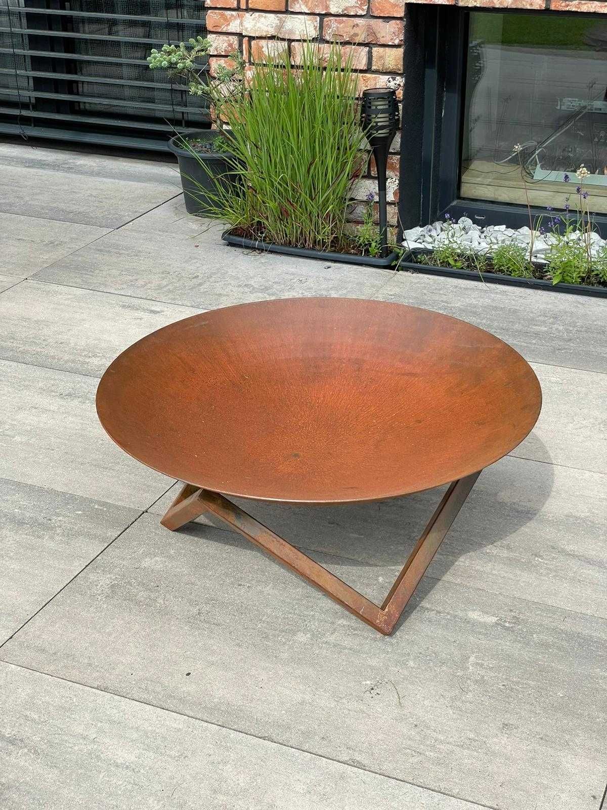 Palenisko ogrodowe Corten 100 cm Grill Ognisko STAL 3mm + GRATIS kijki