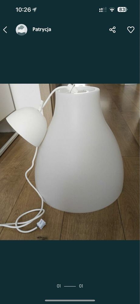 Lampa ikea sufitowa