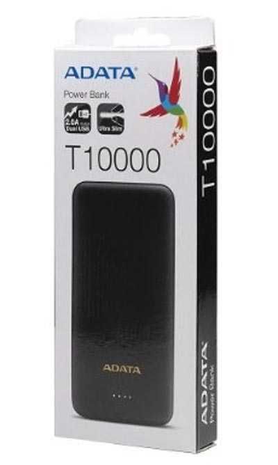 Power Bank Adata T10000 poj. 10000 mAh 2xUSB kolor: czarny