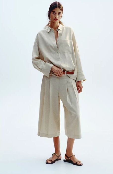 Шорти бермуди Zara льон M 38 40 L