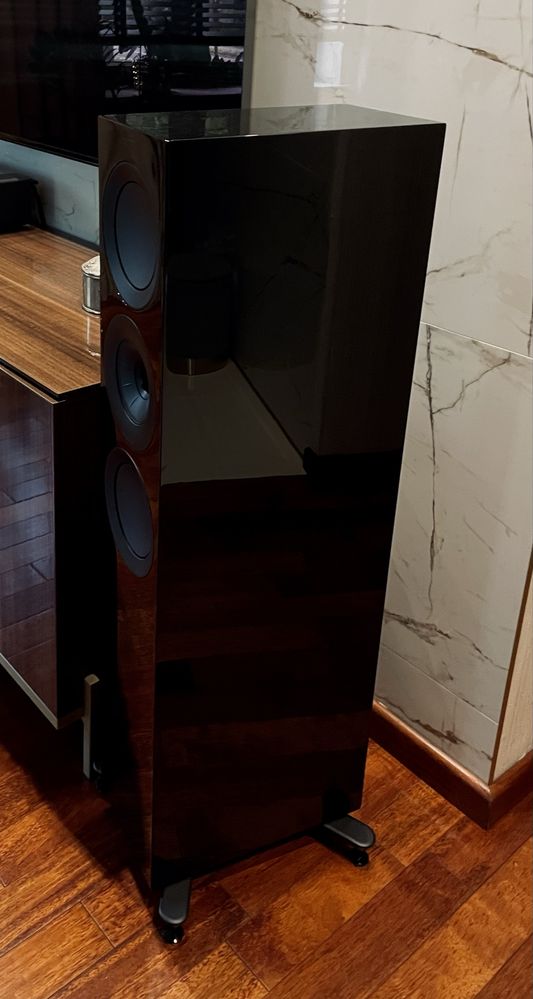 Kolumny KEF R7 Black Gloss w super stanie