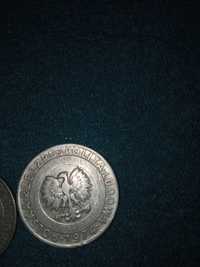 2 monety 20 PLN PRL bez znaku mennicy , na jednej destrukt