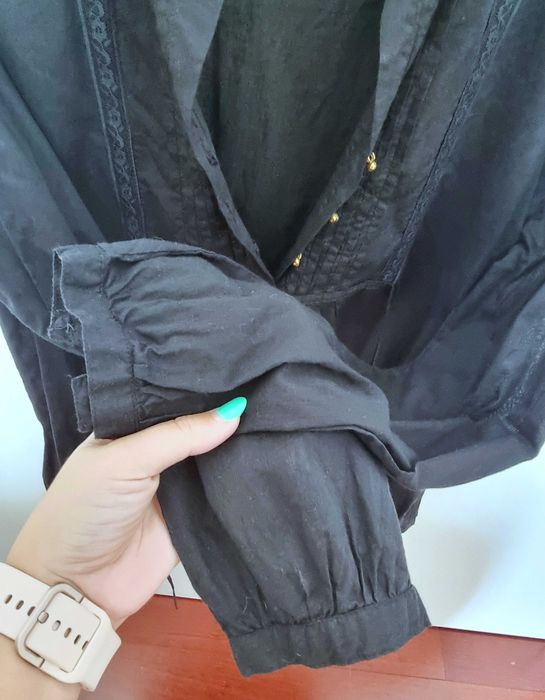 Túnica preta 100% algodão Lefties, tamanho XL