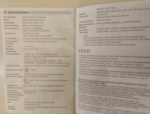 CIŚNIENIOMIERZ Naramienny OMRON M2 wykrywa arytmie