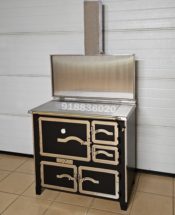 Fogão Lenha NOVOS - INOX - Estilo Rústico - Fabrico Nacional