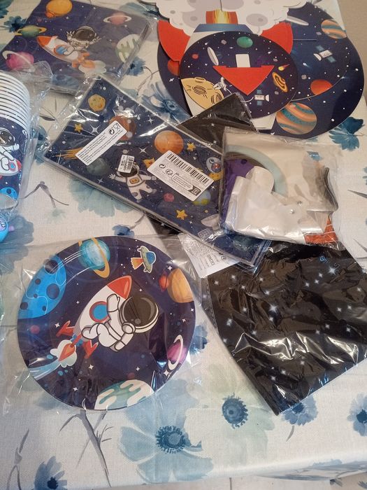 Conjunto festa tema espaço
