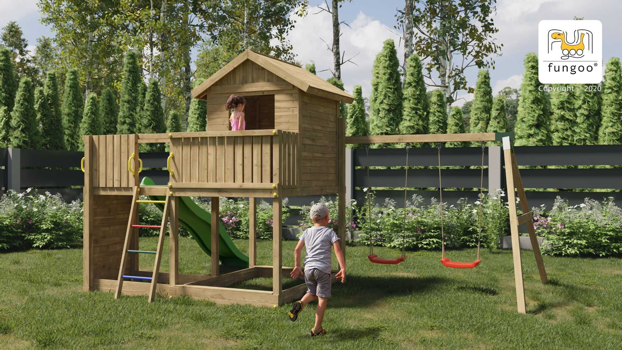 Duży plac zabaw, Domek, Huśtawka, DARMOWA DOSTAWA, Wysyłka 2-3 dni