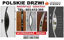 POLSKE drzwi zewnętrzne -wejściowe z montażem wewnątrzklatkowe