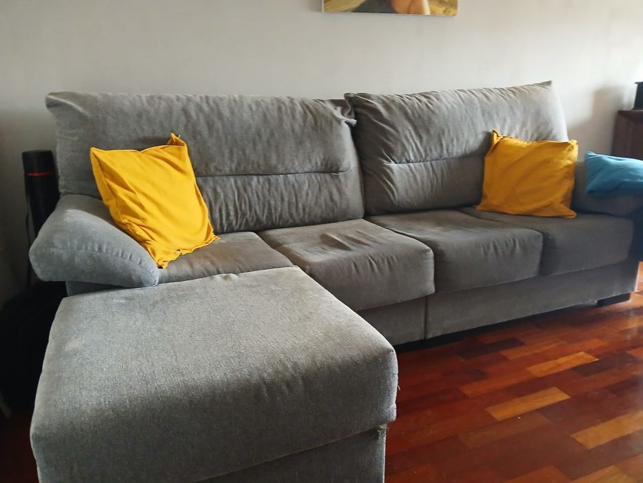 Sofa em tecido chaise longue