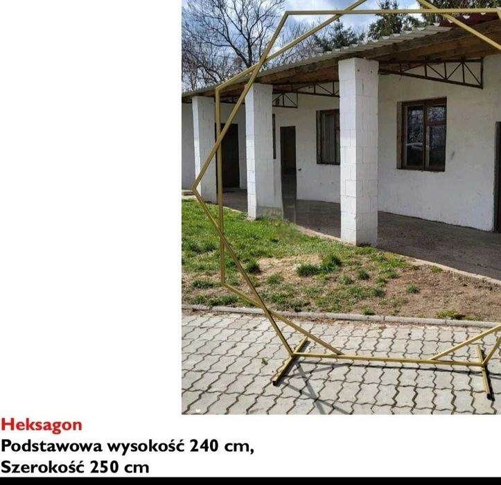 Ścianka metalowa do dekoracji stelaż heksagon