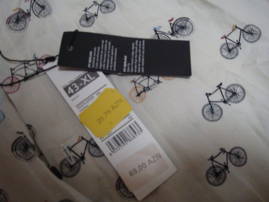 Новая рубашка sisley с велосипедами сислей