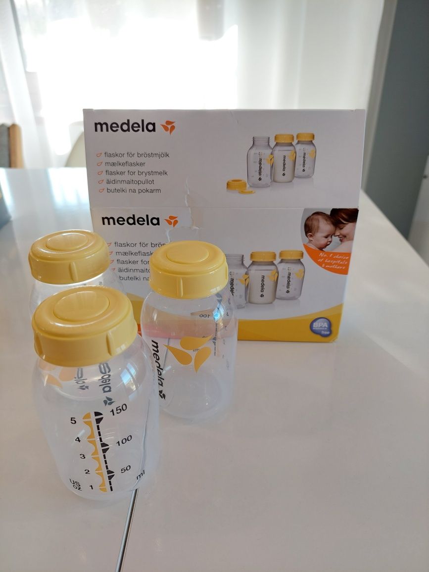 Laktator ręczny Medela Harmony Flex + 3 butelki na mleko + GRATIS