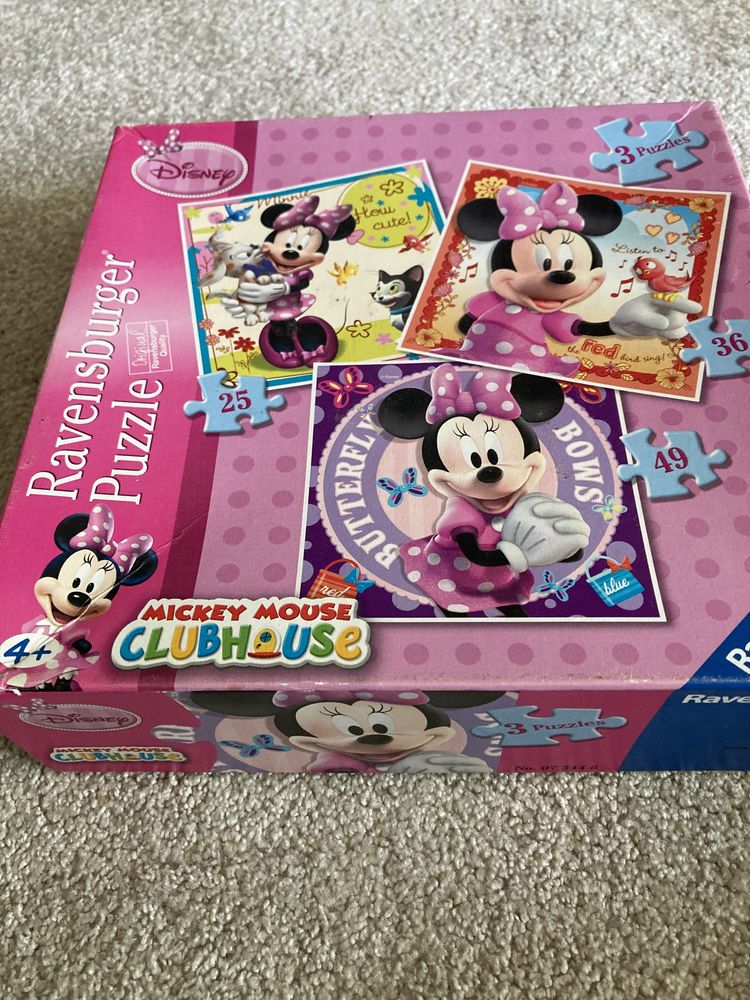 Disney puzzle myszka mini 3 w 1 dla czterolatki
