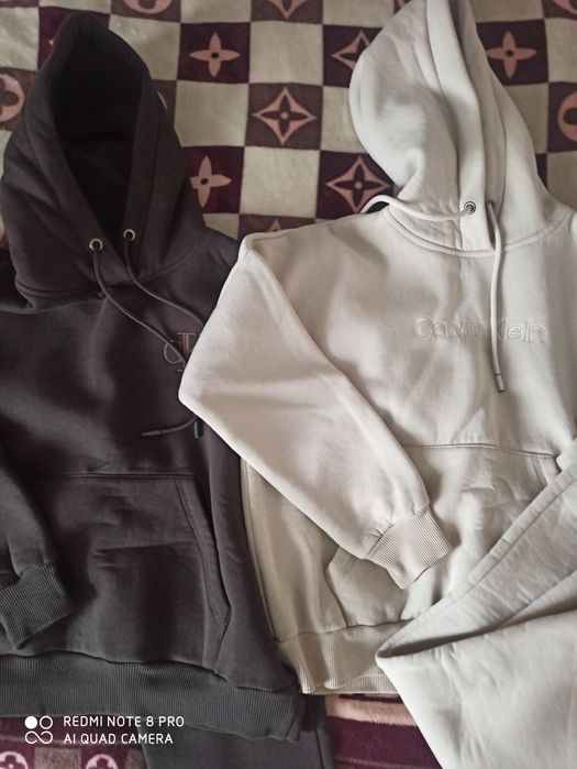 Тёплый зимний костюм, беж и коричневый