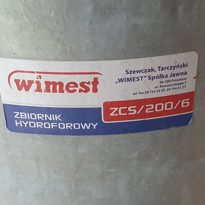 Używany zbiornik hydroforowy ocynkowany 200l