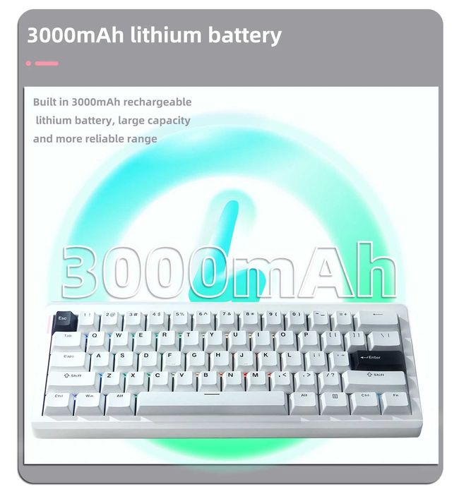 ZUOYA GMK61 RGB Безпровідна механічна клавіатура (Нова)