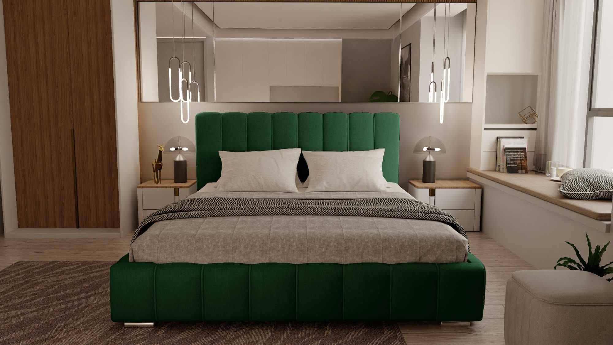 Łóżko do sypialni 140x200 Lisbon w nowoczesnym stylu, wiele rozmiarów