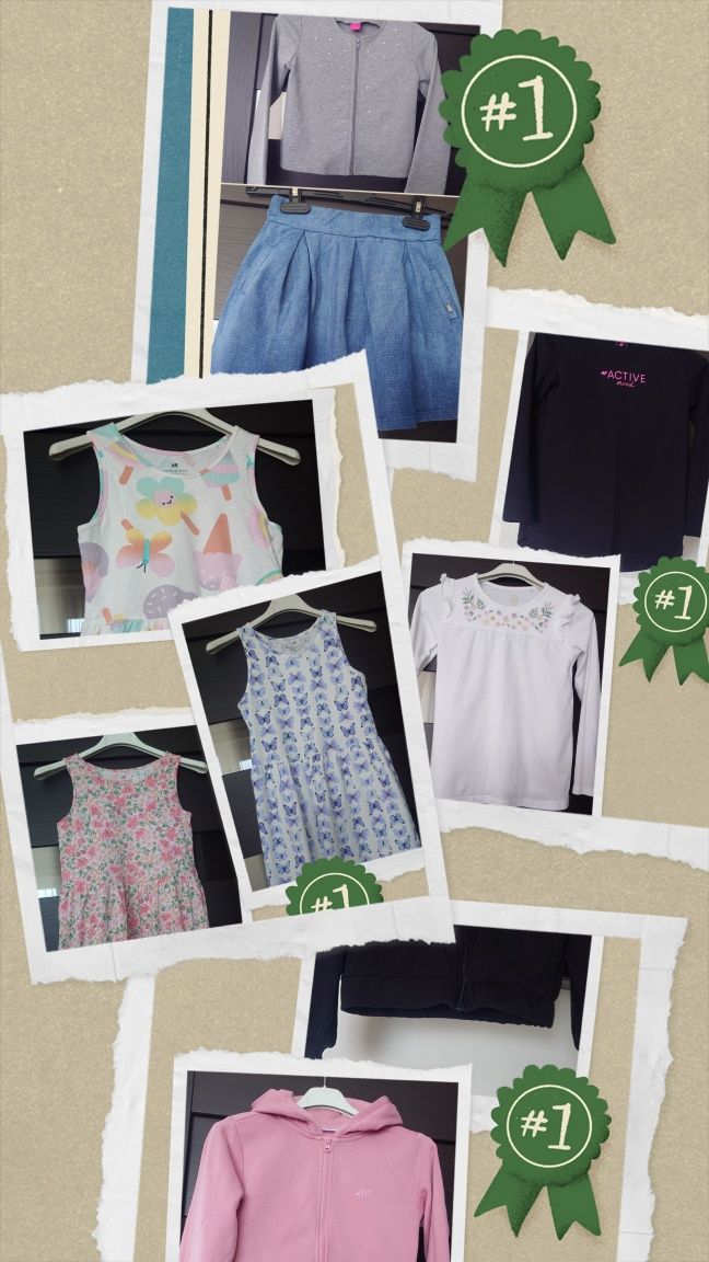 Paka ubrań134, wyprzedaż szafy H&M, 4F, Atut, Cool Club