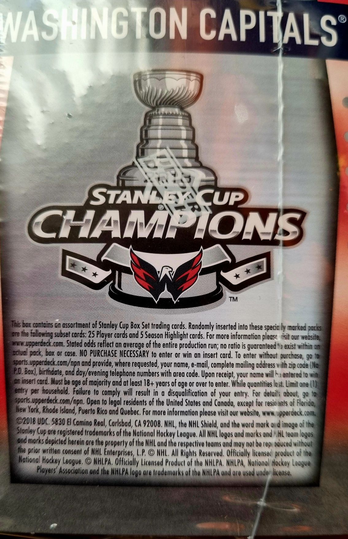 Карты Washington Capitals Stanley Cup Champions 2018